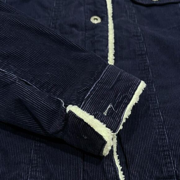 ★ Steve & Barry’s (Navy Blue) Corduroy Sherpa Collar Trucker Jacket ★ - Picture 7 of 8